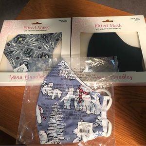 Vera Bradley Fitted Face Masks lot of 3